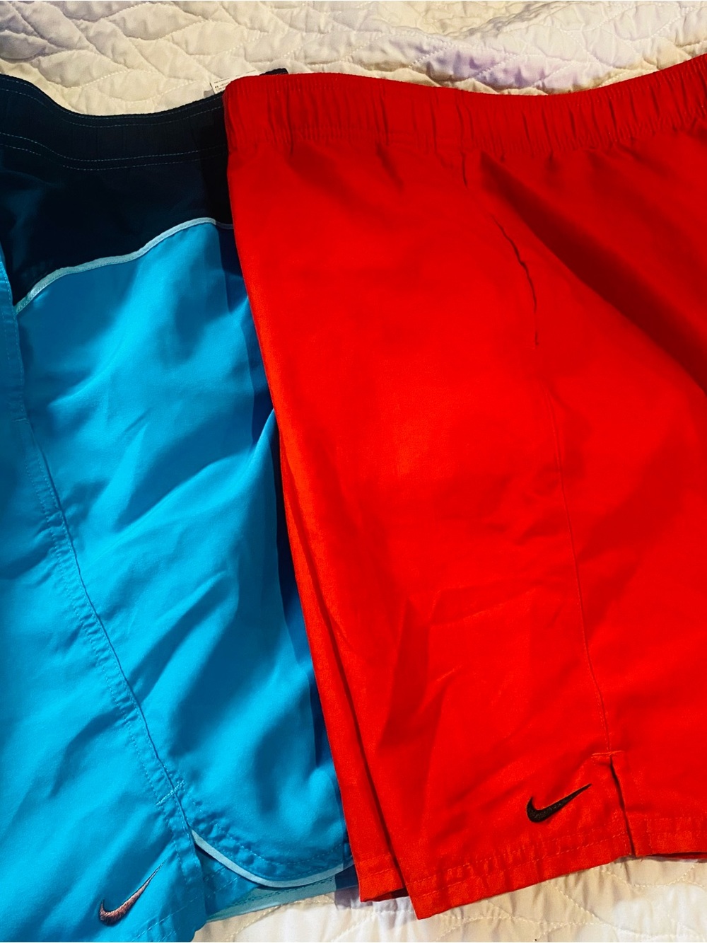 Nike Men’s Swim Board Shorts in Red and blue